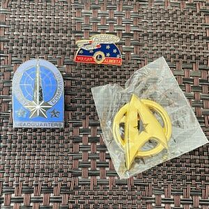 Star Trek Starfleet Delta & Space 3 Pins